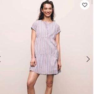 Madewell Striped Tiered Mini Dress